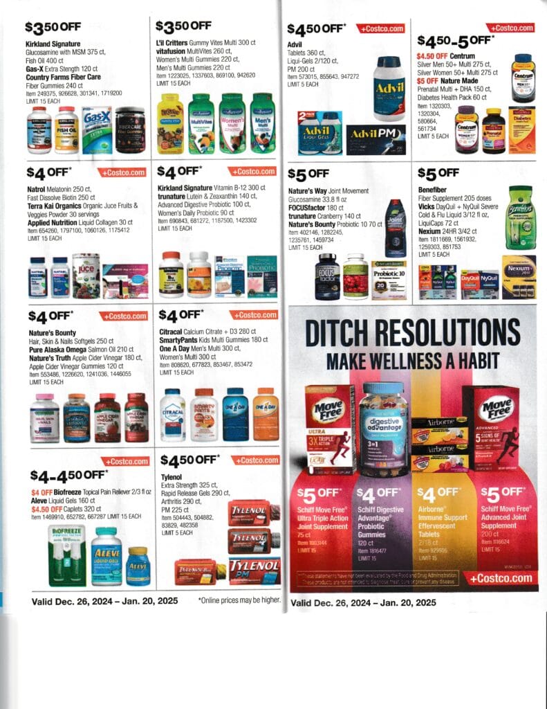 Dec Jan Costco Savings Book Costco Deals