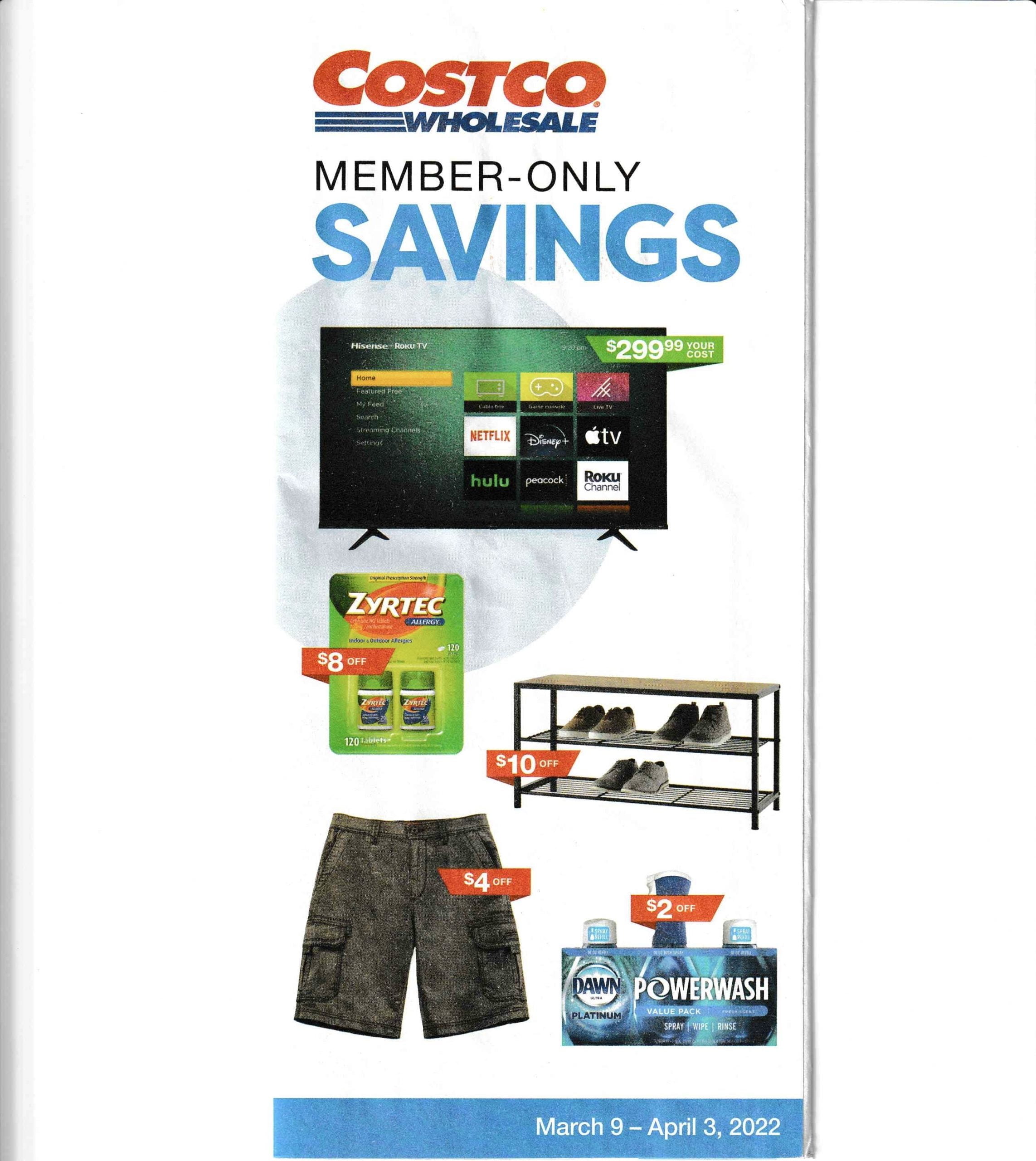 March 2022 Costco Savings Book 3/94/3 Costco Deals