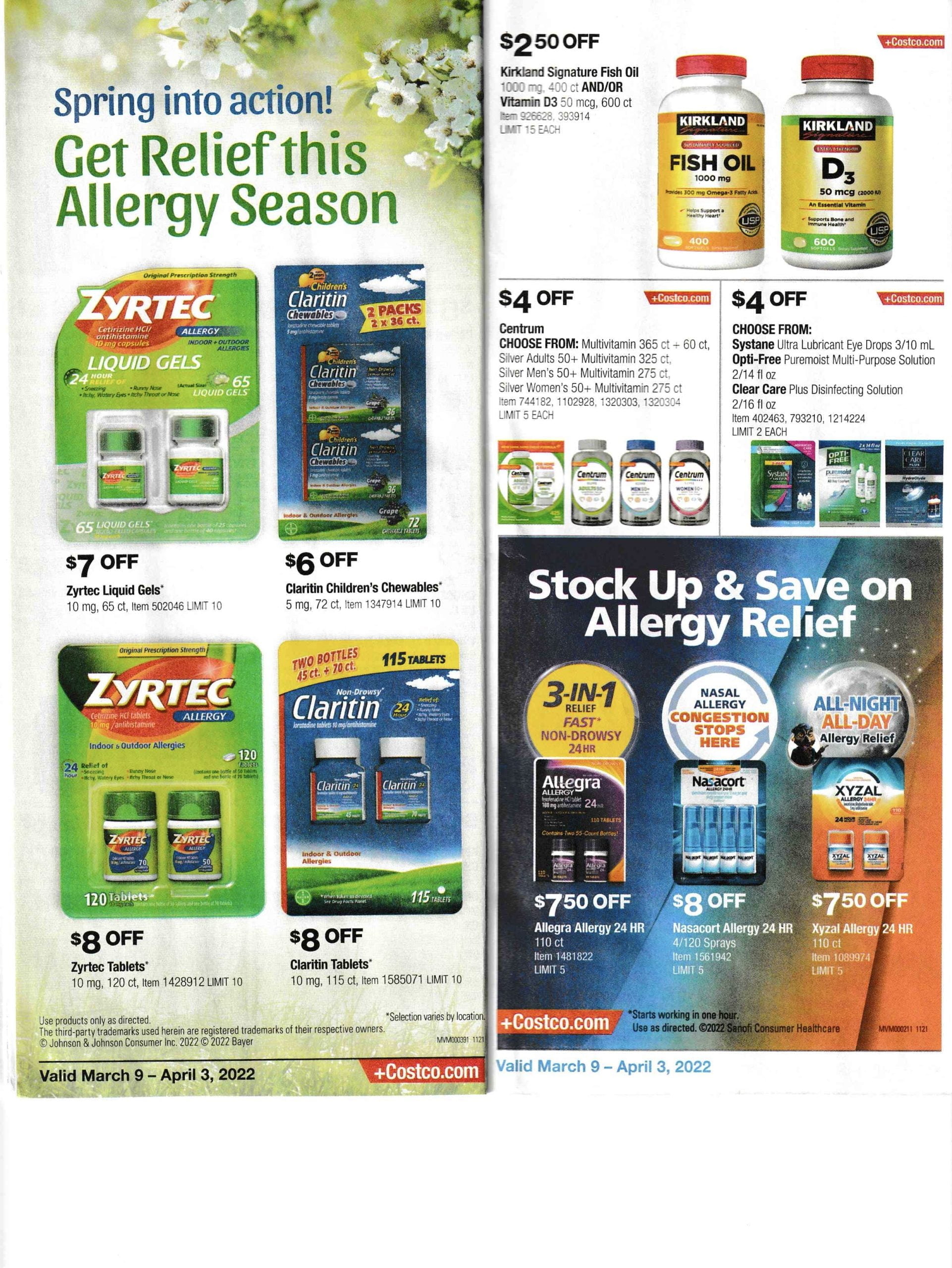 March 2022 Costco Savings Book 3/94/3 Costco Deals