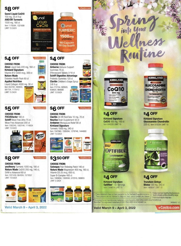 March 2022 Costco Savings Book 3/94/3 Costco Deals