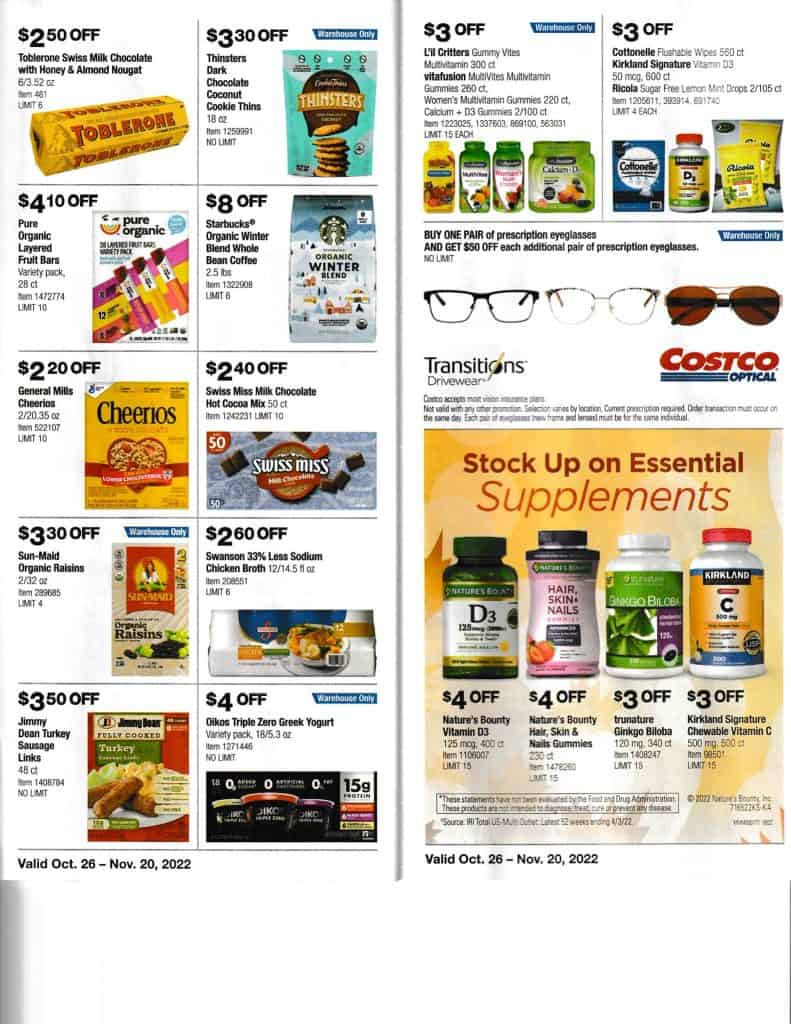 October/November Costco Savings Book! 10/2611/20 Costco Deals