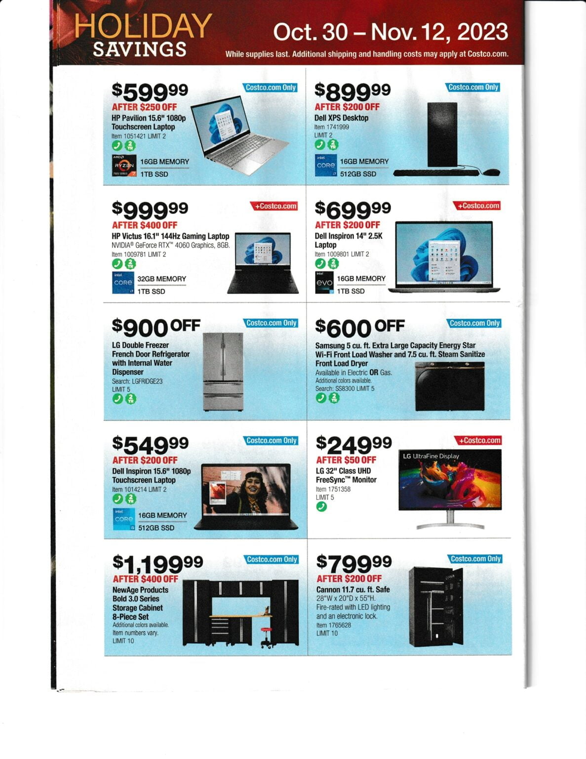 Costco Holiday Savings Book 2023 Costco Deals